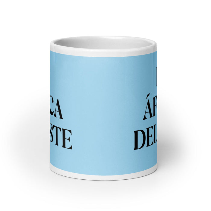 El África Del Este The East African Funny Home Office Work Coffee Mug Mexican Spanish Pride Gift White Glossy Cup Sky Blue Card Mug Mexicada