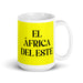 El África Del Este The East African Funny Home Office Work Coffee Mug Mexican Spanish Pride Gift White Glossy Cup Yellow Card Mug Mexicada 15 oz