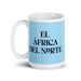 El África Del Norte The North African Funny Home Office Work Coffee Mug Mexican Spanish Pride Gift White Glossy Cup Sky Blue Card Mug Mexicada