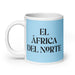 El África Del Norte The North African Funny Home Office Work Coffee Mug Mexican Spanish Pride Gift White Glossy Cup Sky Blue Card Mug Mexicada