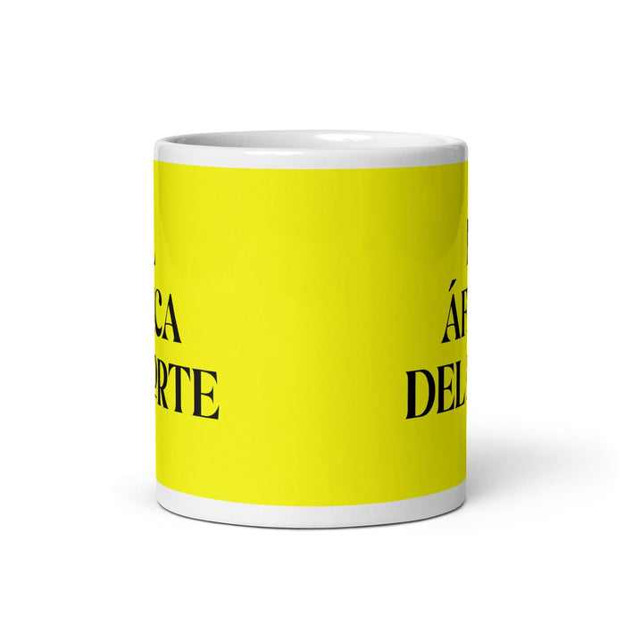 El África Del Norte The North African Funny Home Office Work Coffee Mug Mexican Spanish Pride Gift White Glossy Cup Yellow Card Mug Mexicada