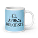 El África Del Oeste The West African Funny Home Office Work Coffee Mug Mexican Spanish Pride Gift White Glossy Cup Sky Blue Card Mug Mexicada 20 oz