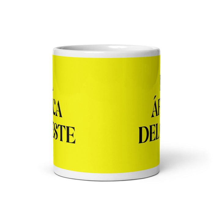 El África Del Oeste The West African Funny Home Office Work Coffee Mug Mexican Spanish Pride Gift White Glossy Cup Yellow Card Mug Mexicada