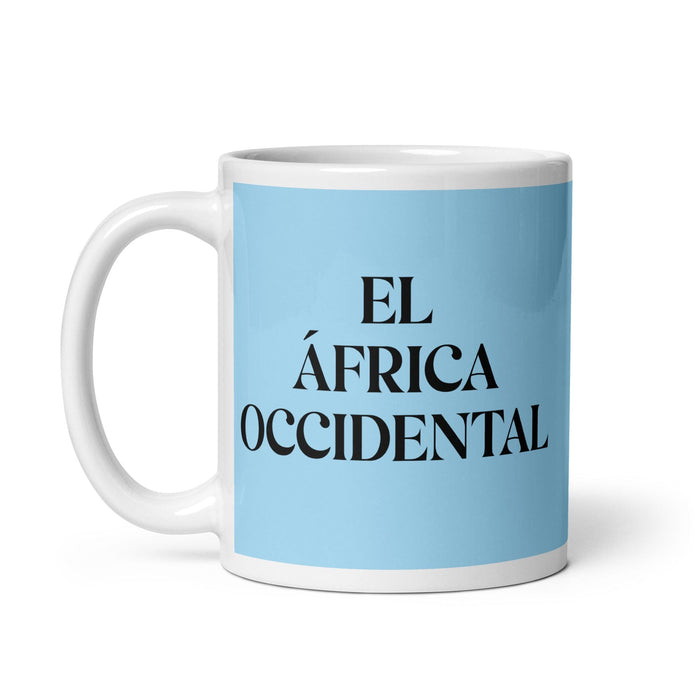 El África Occidental The West African Funny Home Office Work Coffee Mug Mexican Spanish Pride Gift White Glossy Cup Sky Blue Card Mug Mexicada