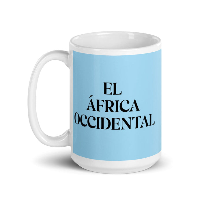 El África Occidental The West African Funny Home Office Work Coffee Mug Mexican Spanish Pride Gift White Glossy Cup Sky Blue Card Mug Mexicada