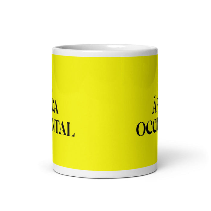 El África Occidental The West African Funny Home Office Work Coffee Mug Mexican Spanish Pride Gift White Glossy Cup Yellow Card Mug Mexicada