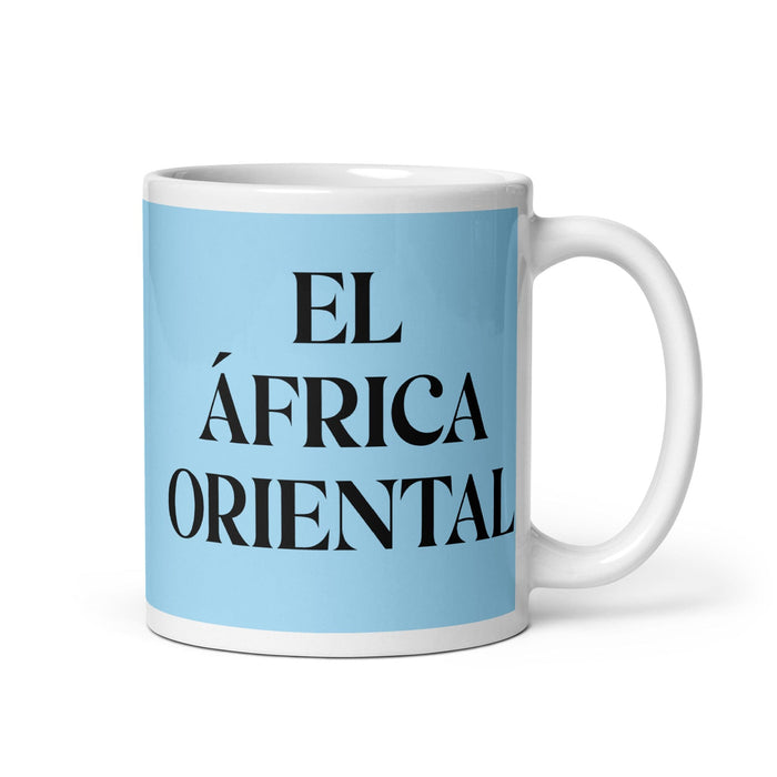 El África Oriental The East African Funny Home Office Work Coffee Mug Mexican Spanish Pride Gift White Glossy Cup Sky Blue Card Mug Mexicada 11 oz