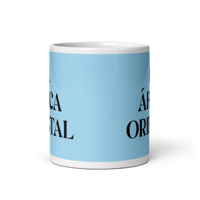 El África Oriental The East African Funny Home Office Work Coffee Mug Mexican Spanish Pride Gift White Glossy Cup Sky Blue Card Mug Mexicada