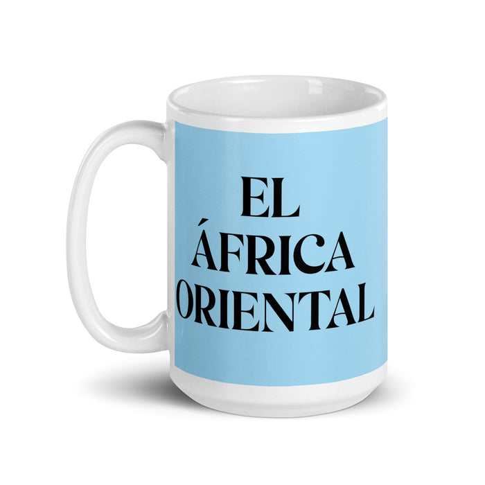 El África Oriental The East African Funny Home Office Work Coffee Mug Mexican Spanish Pride Gift White Glossy Cup Sky Blue Card Mug Mexicada