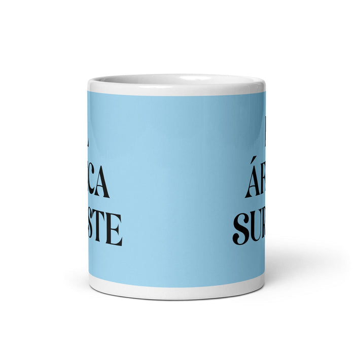 El África Sureste The Southeast African Funny Home Office Work Coffee Mug Mexican Spanish Pride Gift White Glossy Cup Sky Blue Card Mug Mexicada