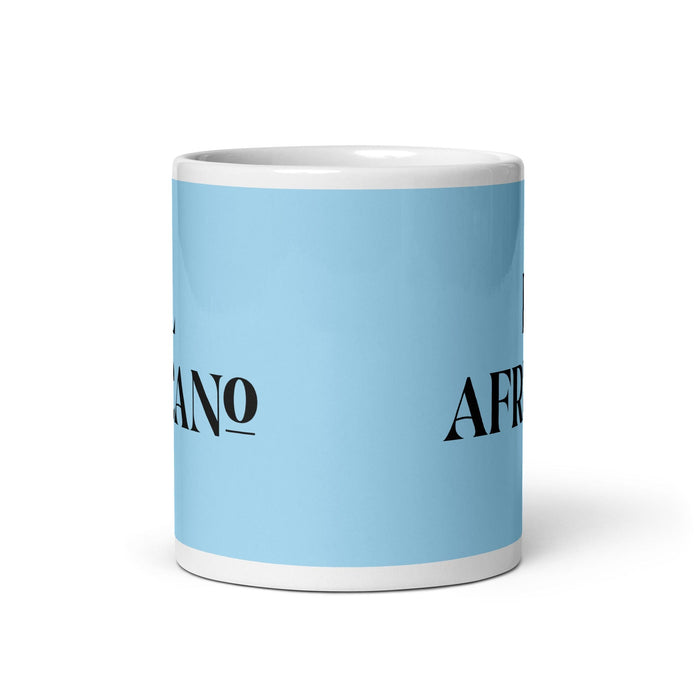 El Africano The African Funny Home Office Work Coffee Mug Mexican Spanish Pride Gift White Glossy Cup Sky Blue Card Mug Mexicada