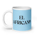 El Africano The African Funny Home Office Work Coffee Mug Mexican Spanish Pride Gift White Glossy Cup Sky Blue Card Mug Mexicada