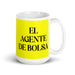 El Agente De Bolsa The Stockbroker Funny Home Office Work Coffee Mug Mexican Spanish Pride Gift White Glossy Cup Yellow Card Mug Mexicada 15 oz