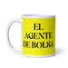 El Agente De Bolsa The Stockbroker Funny Home Office Work Coffee Mug Mexican Spanish Pride Gift White Glossy Cup Yellow Card Mug Mexicada