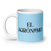 El Agrónomo The Agronomist Funny Home Office Work Coffee Mug Mexican Spanish Pride Gift White Glossy Cup Sky Blue Card Mug Mexicada