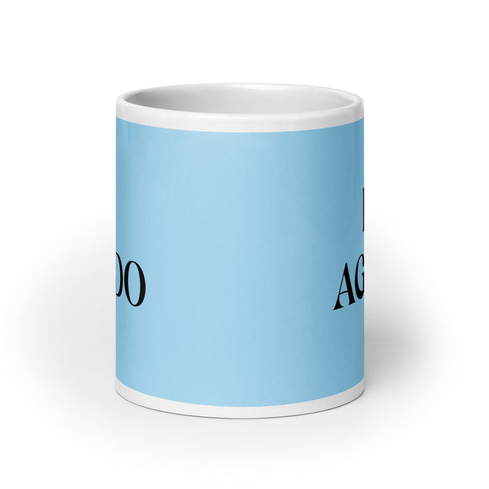 El Agudo The Sharp One Funny Home Office Work Coffee Mug Mexican Spanish Pride Gift White Glossy Cup Sky Blue Card Mug Mexicada