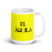 El Águila The Eagle Funny Home Office Work Coffee Mug Mexican Spanish Pride Gift White Glossy Cup Yellow Card Mug Mexicada 15 oz