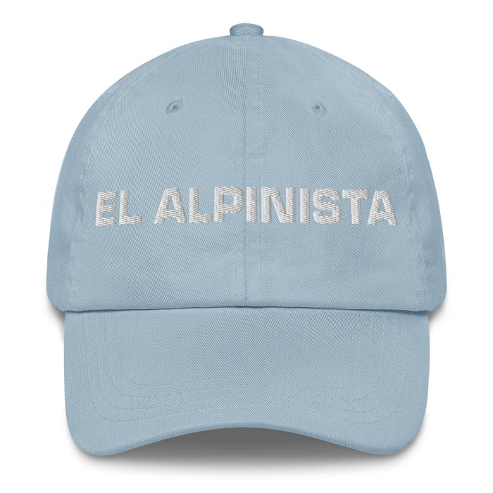 El Alpinista The Mountaineer Mexican Spanish Pride Gift Regalo Dad Hat Mexicada Light Blue