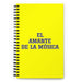 El Amante De La Música The Music Lover | Yellow Spiral Notebook, 140 Dotted Sheets | Funny Gift Idea Home Office Work | Mexican Spanish Pride Gift Mexicada