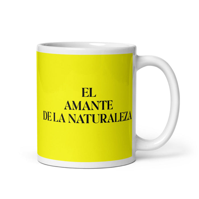 El Amante De La Naturaleza The Nature Lover Funny Home Office Work Coffee Mug Mexican Spanish Pride Gift White Glossy Cup Yellow Card Mug Mexicada 11 oz