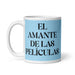 El Amante De Las Películas The Movie Lover Funny Home Office Work Coffee Mug Mexican Spanish Pride Gift White Glossy Cup Sky Blue Card Mug Mexicada