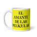 El Amante De Las Películas The Movie Lover Funny Home Office Work Coffee Mug Mexican Spanish Pride Gift White Glossy Cup Yellow Card Mug Mexicada