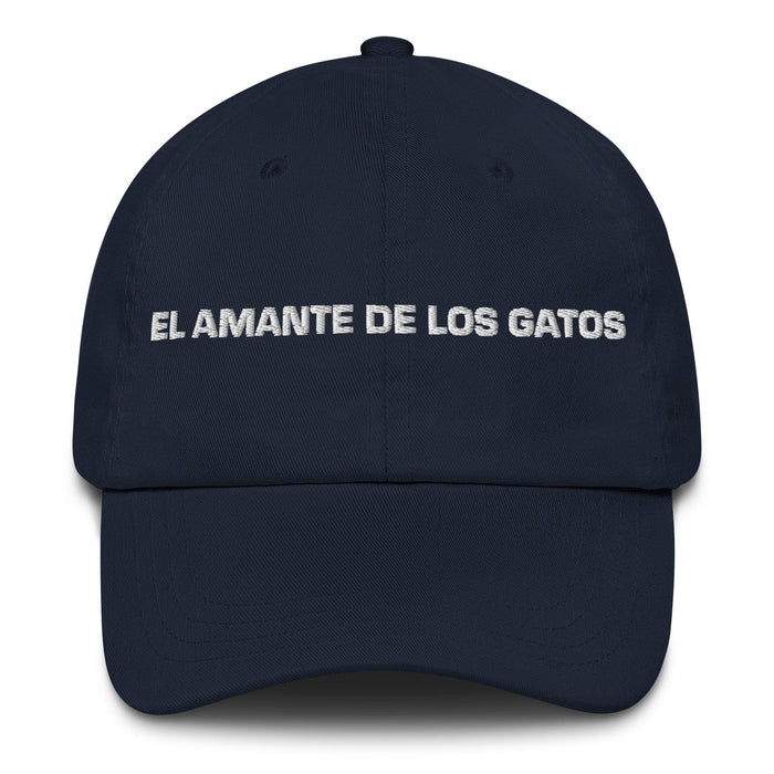 El Amante De Los Gatos The Cat Lover Mexican Spanish Pride Gift Regalo Dad Hat Mexicada Navy