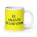 El Amante De Los Vinos The Wine Lover Funny Home Office Work Coffee Mug Mexican Spanish Pride Gift White Glossy Cup Yellow Card Mug Mexicada 20 oz