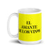 El Amante De Los Vinos The Wine Lover Funny Home Office Work Coffee Mug Mexican Spanish Pride Gift White Glossy Cup Yellow Card Mug Mexicada