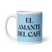 El Amante Del Café The Coffee Lover Funny Home Office Work Coffee Mug Mexican Spanish Pride Gift White Glossy Cup Sky Blue Card Mug Mexicada