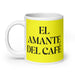 El Amante Del Café The Coffee Lover Funny Home Office Work Coffee Mug Mexican Spanish Pride Gift White Glossy Cup Yellow Card Mug Mexicada