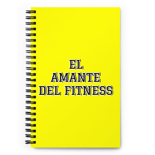 El Amante Del Fitness The Fitness Lover | Yellow Spiral Notebook, 140 Dotted Sheets | Funny Gift Idea Home Office Work | Mexican Spanish Pride Gift Mexicada