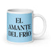 El Amante Del Frío The Cold Lover Funny Home Office Work Coffee Mug Mexican Spanish Pride Gift White Glossy Cup Sky Blue Card Mug Mexicada 20 oz