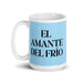 El Amante Del Frío The Cold Lover Funny Home Office Work Coffee Mug Mexican Spanish Pride Gift White Glossy Cup Sky Blue Card Mug Mexicada