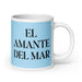 El Amante Del Mar The Sea Lover Funny Home Office Work Coffee Mug Mexican Spanish Pride Gift White Glossy Cup Sky Blue Card Mug Mexicada 20 oz