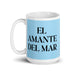 El Amante Del Mar The Sea Lover Funny Home Office Work Coffee Mug Mexican Spanish Pride Gift White Glossy Cup Sky Blue Card Mug Mexicada