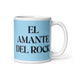 El Amante Del Rock The Rock Music Lover Funny Home Office Work Coffee Mug Mexican Spanish Pride Gift White Glossy Cup Sky Blue Card Mug Mexicada 11 oz