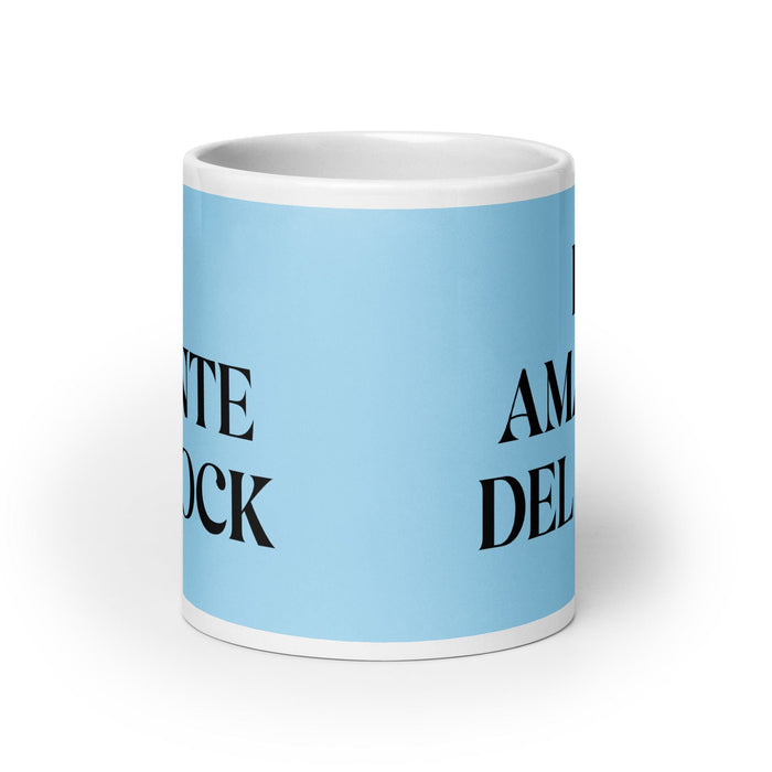 El Amante Del Rock The Rock Music Lover Funny Home Office Work Coffee Mug Mexican Spanish Pride Gift White Glossy Cup Sky Blue Card Mug Mexicada