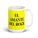 El Amante Del Rock The Rock Music Lover Funny Home Office Work Coffee Mug Mexican Spanish Pride Gift White Glossy Cup Yellow Card Mug Mexicada 15 oz