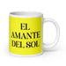 El Amante Del Sol The Sun Lover Funny Home Office Work Coffee Mug Mexican Spanish Pride Gift White Glossy Cup Yellow Card Mug Mexicada 20 oz