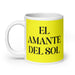 El Amante Del Sol The Sun Lover Funny Home Office Work Coffee Mug Mexican Spanish Pride Gift White Glossy Cup Yellow Card Mug Mexicada