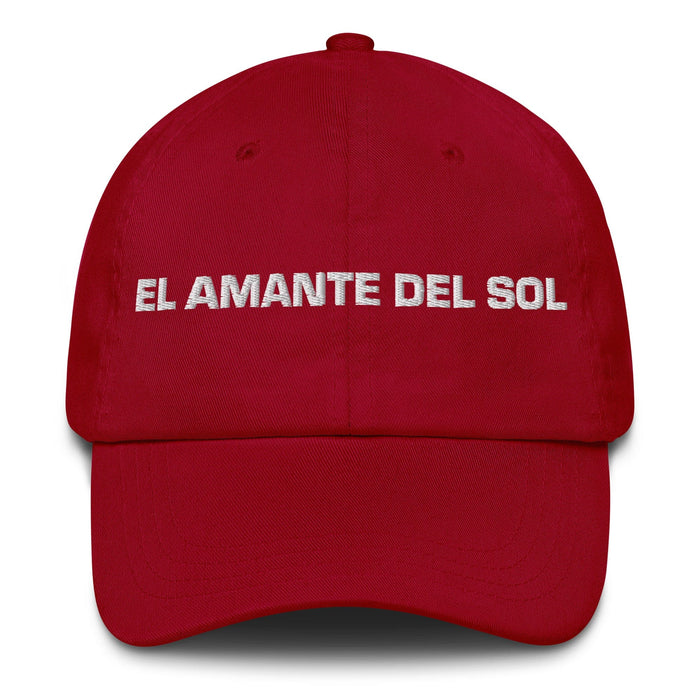 El Amante Del Sol The Sun Lover Mexican Spanish Pride Gift Regalo Dad Hat Mexicada Cranberry