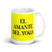 El Amante Del Yoga The Yoga Lover Funny Home Office Work Coffee Mug Mexican Spanish Pride Gift White Glossy Cup Yellow Card Mug Mexicada 15 oz