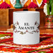 El Amante Exclusive Art Piece Home Office Work Coffee Mug Mexican Spanish Pride Gift Cup One-Of-A-Kind Calligraphy White Glossy Mug | E3 Mexicada 11 oz