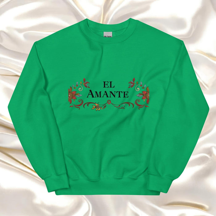 El Amante Exclusive Art Piece Home Office Work Mexican Spanish Pride Gift One-Of-A-Kind Unisex Sweatshirt | E3 Mexicada Irish Green / S