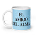 El Amigo Del Alma The Soulmate Friend Funny Home Office Work Coffee Mug Mexican Spanish Pride Gift White Glossy Cup Sky Blue Card Mug Mexicada