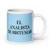 El Analista De Sistemas The Systems Analyst Funny Home Office Work Coffee Mug Mexican Spanish Pride Gift White Glossy Cup Sky Blue Card Mug Mexicada 20 oz