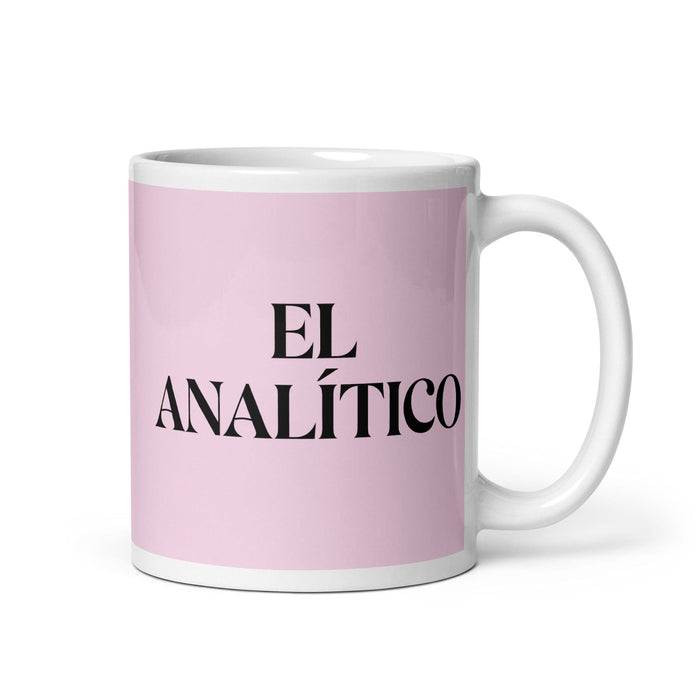 El Analítico The Analytic Funny Home Office Work Coffee Mug Mexican Spanish Pride Gift White Glossy Cup Light Pink Card Mug Mexicada 11 oz