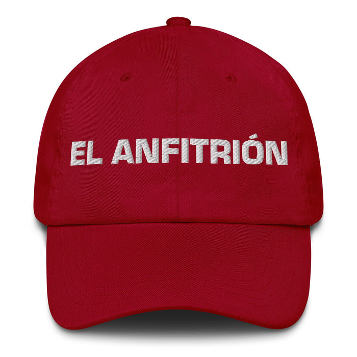 El Anfitrión The Host/Hostess Mexican Spanish Pride Gift Regalo Dad Hat Mexicada Cranberry