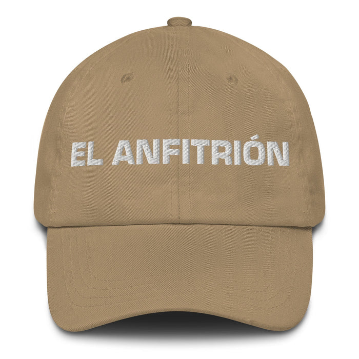 El Anfitrión The Host/Hostess Mexican Spanish Pride Gift Regalo Dad Hat Mexicada Khaki